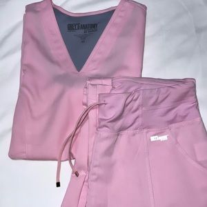 Grey’s Anatomy Pink Scrub Top & Bottom